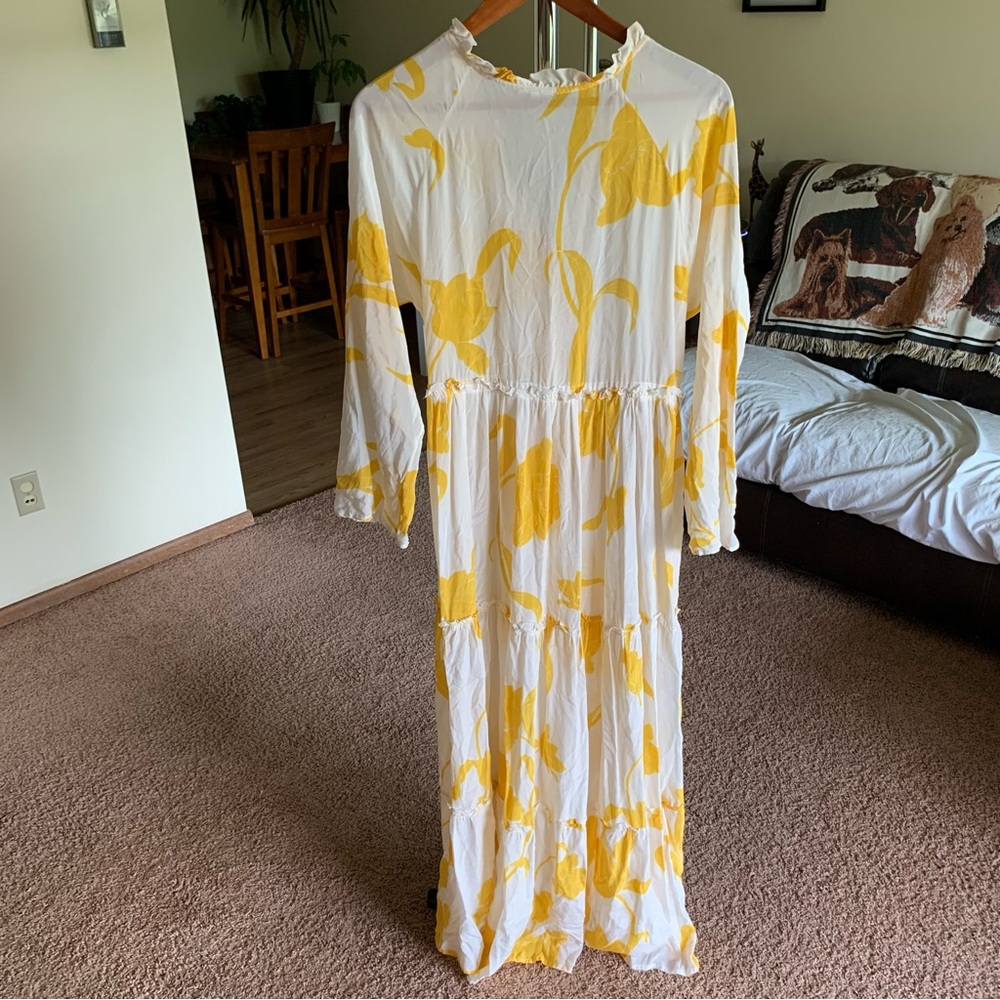 Evarae 100% Silk Talia Flower of Joy Kimono Floral Maxi Dress - Picture 7 of 14